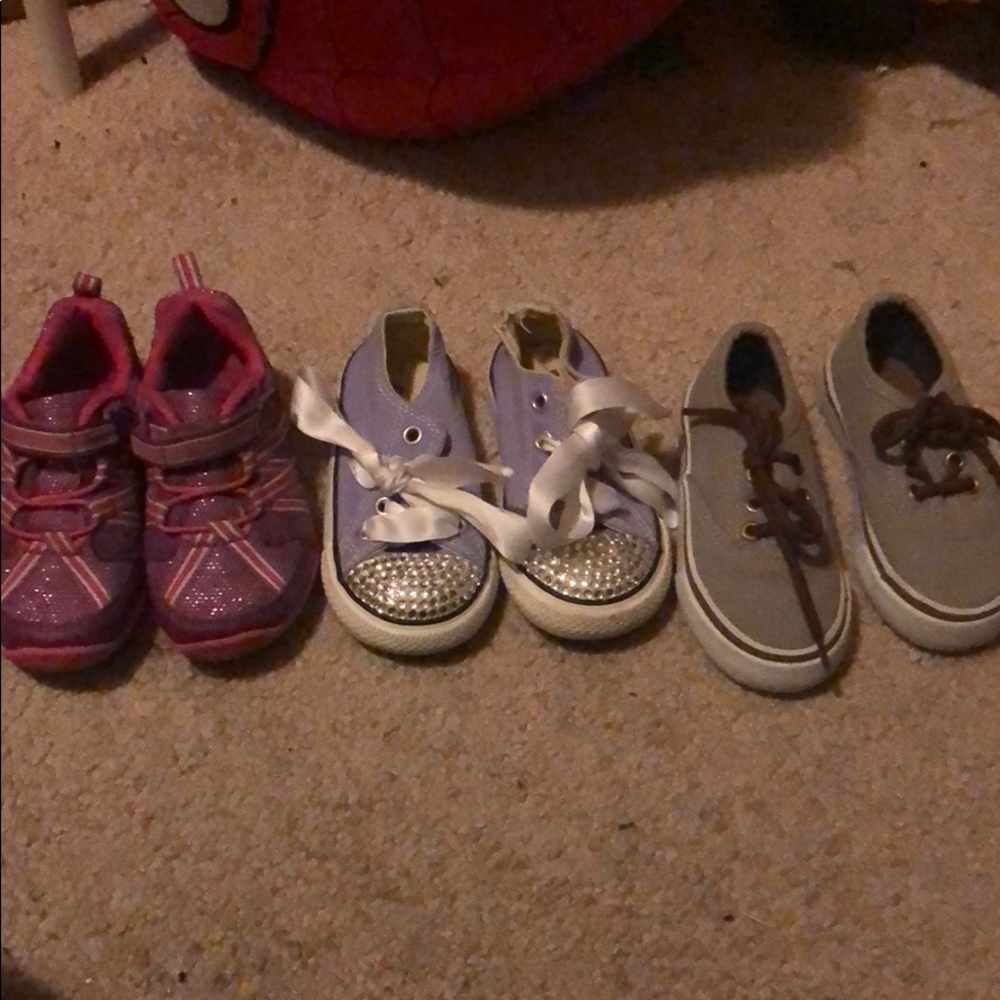 Toddler shoes. Converse, Stride Rite, and Kidgets